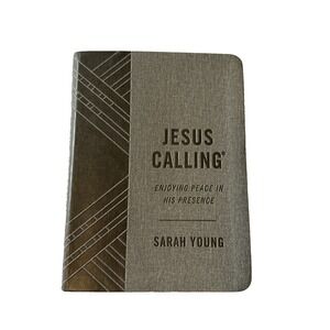 Jesus Calling Sarah Young Textured Gray Leathersoft Daily Devotional Book 365